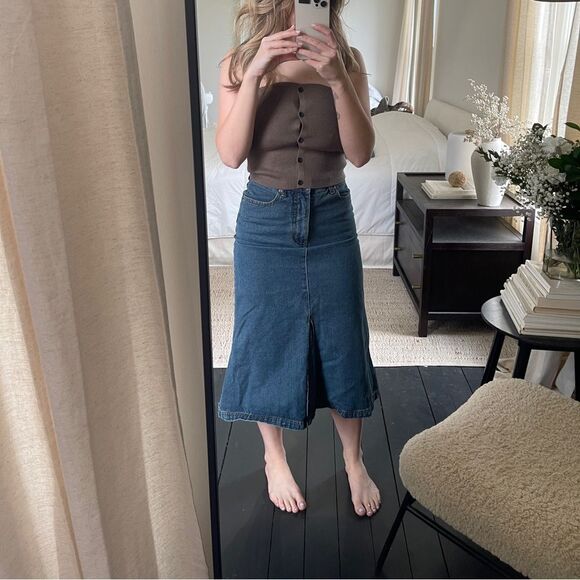MIDI DENIM SKIRT - Picture 5 of 5